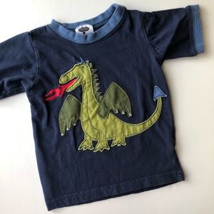 Dragon Applique Short Sleeve Shirt (Boys 12m)